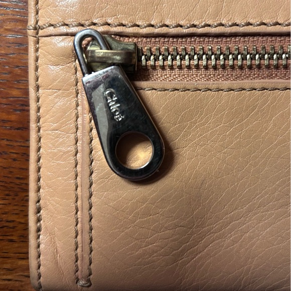 Chloé Nude Leather Long Wallet –  Luxury – Soft Leather, Gold-Tone Hardware - Picture 8 of 11